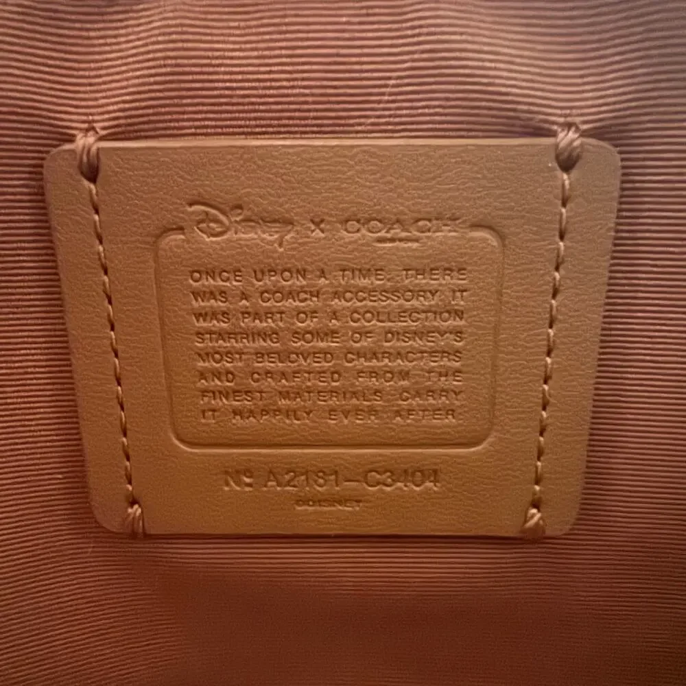 Coach Disney Belle Mini Camera Bag Yellow Crossbody Purse Princess C3404 - Picture 8 of 10